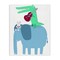 Stupell Industries Elephant & Alligator with Acoustic Guitar Canvas By Carla Daly